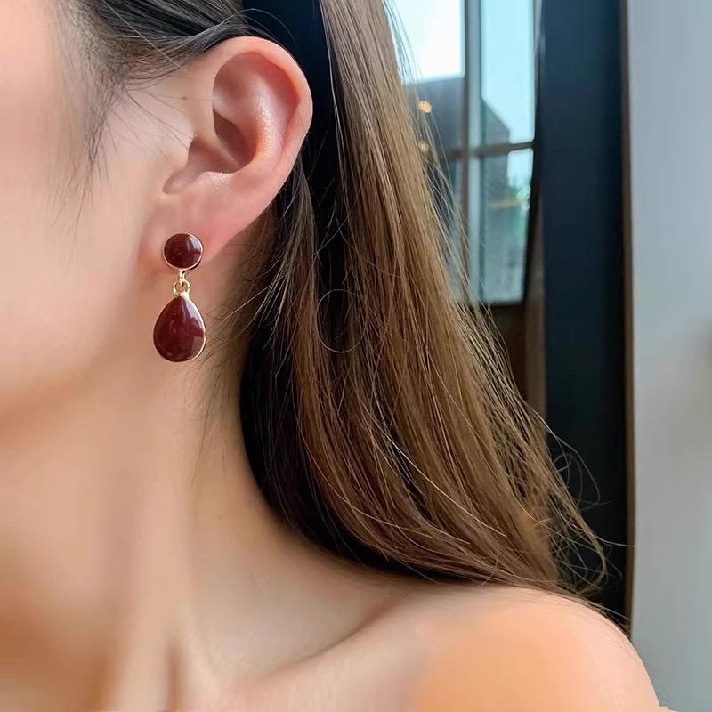 Red Beautiful Hanging Earrings