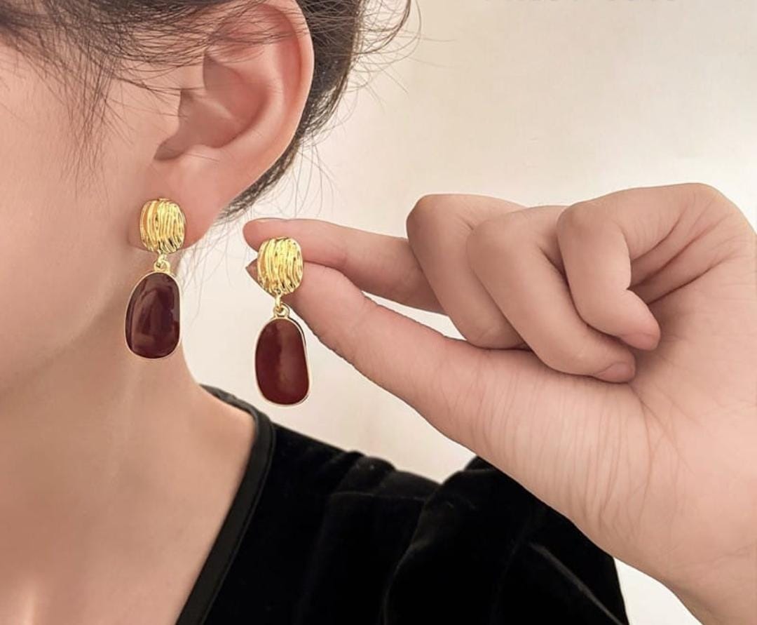 Red Pin Earrings