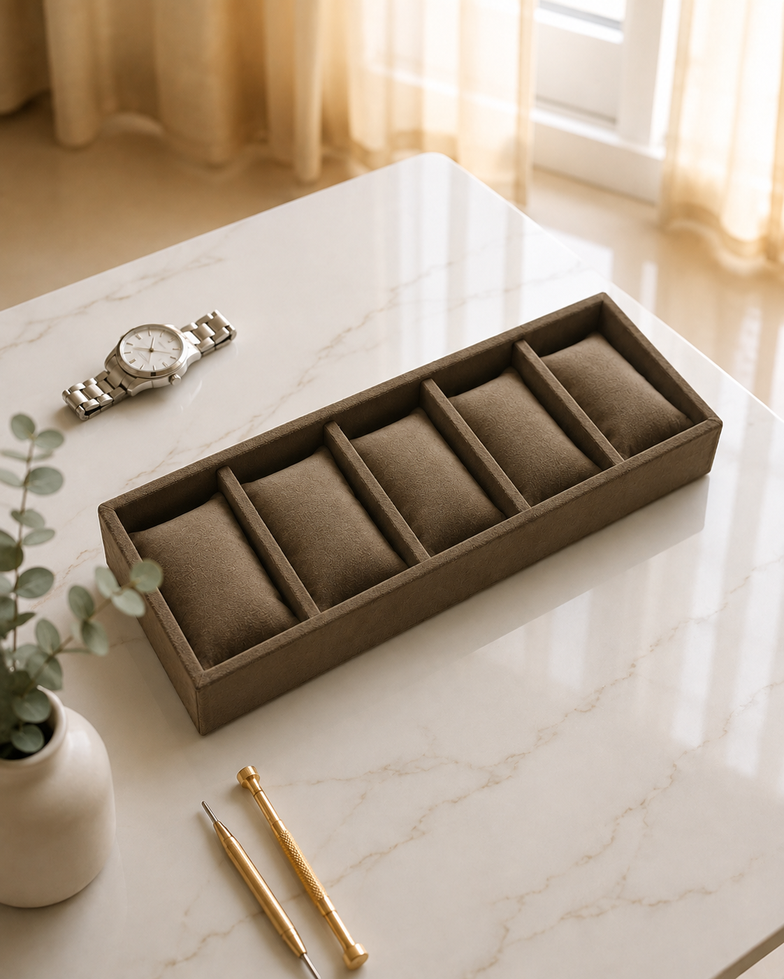 5 Slot Watch Tray (Sleek)