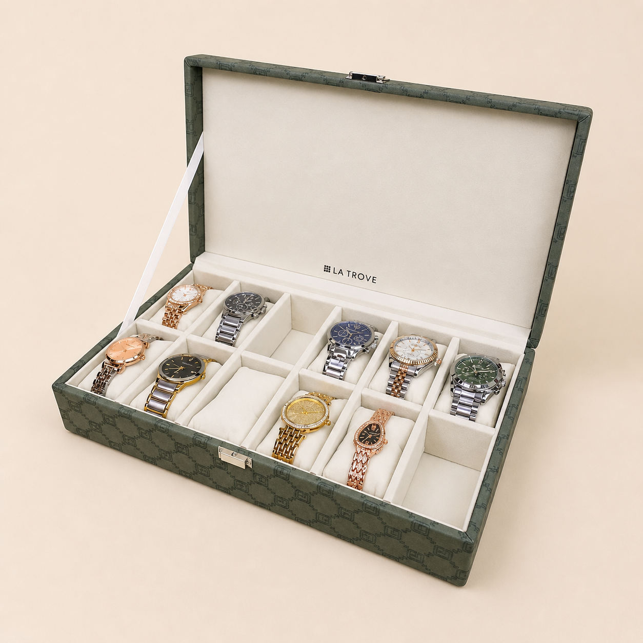 Designer 12-Slot Watch Box