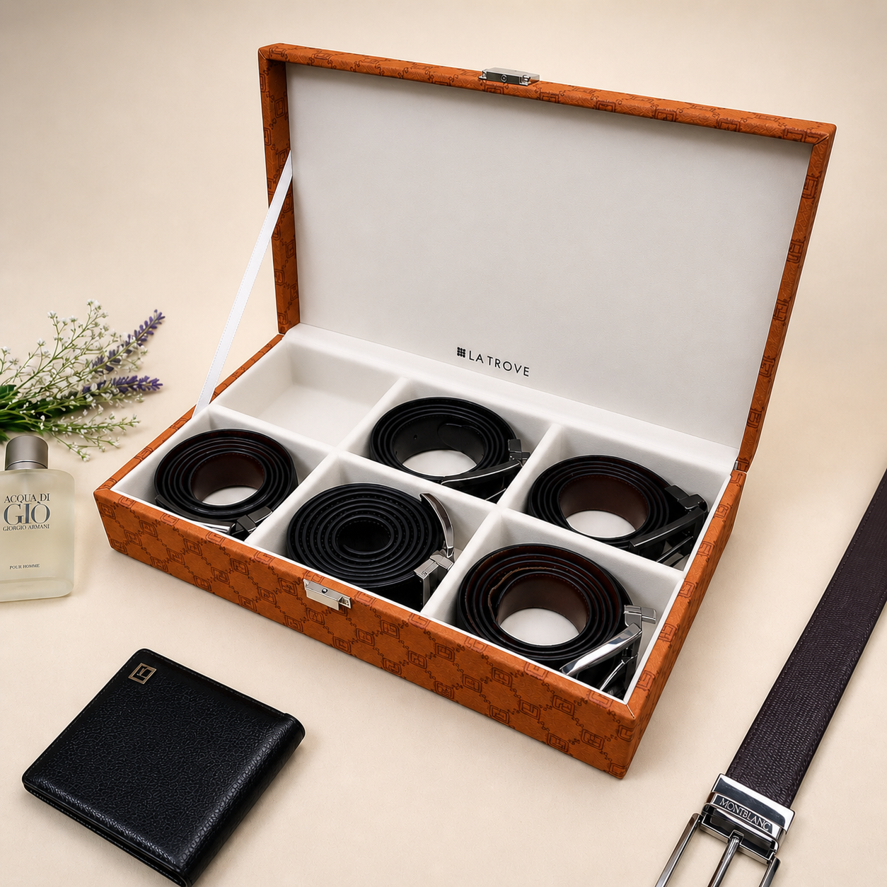 Designer 6 Slot Belt Box