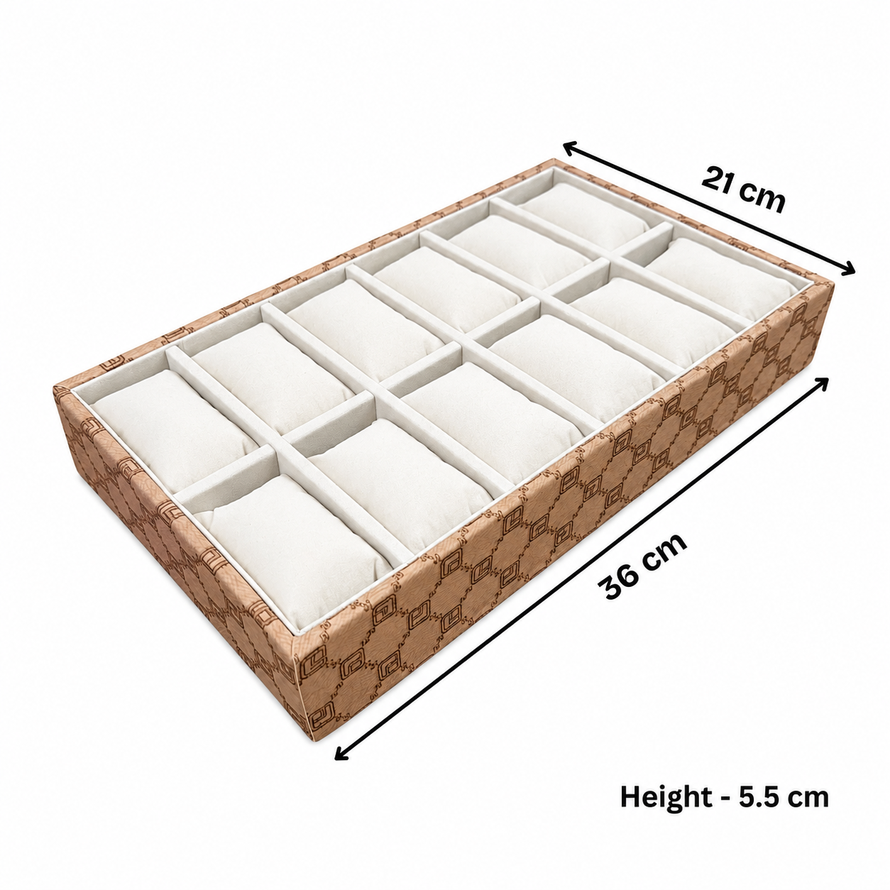Designer 12-Slot Watch Tray