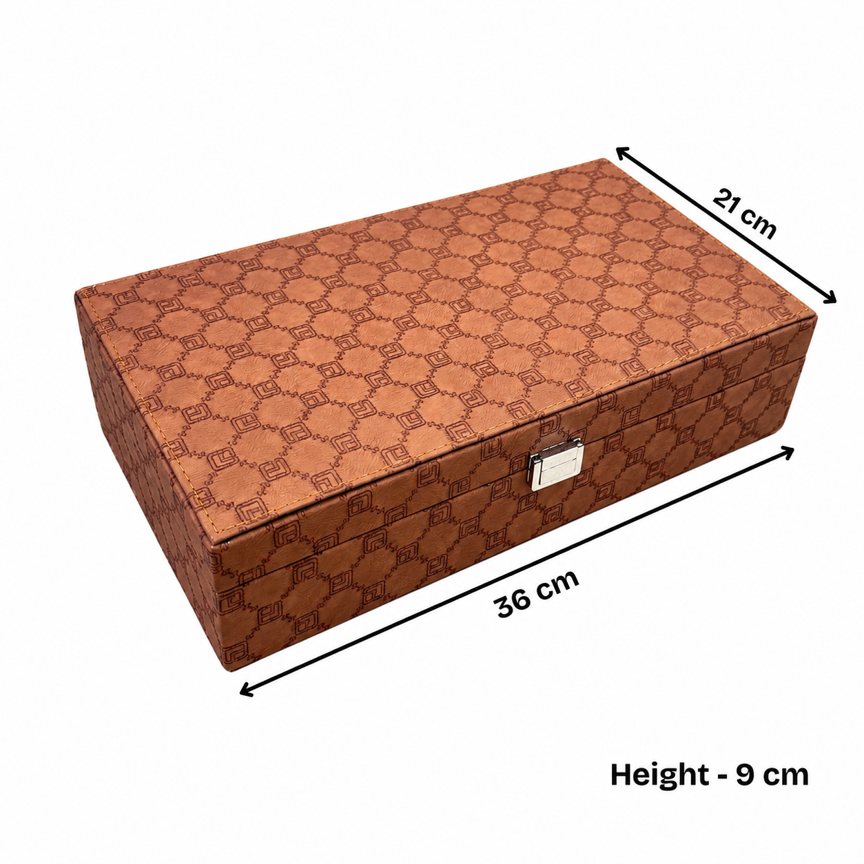 Designer 10 Slot Tie & Pocket Square Box