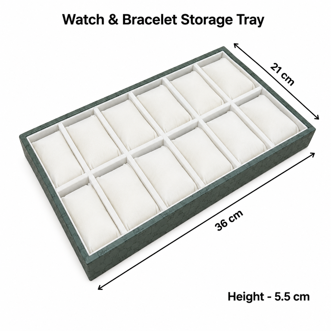 Designer 12-Slot Watch Tray