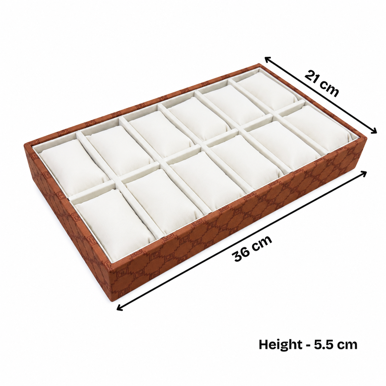 Designer 12-Slot Watch Tray