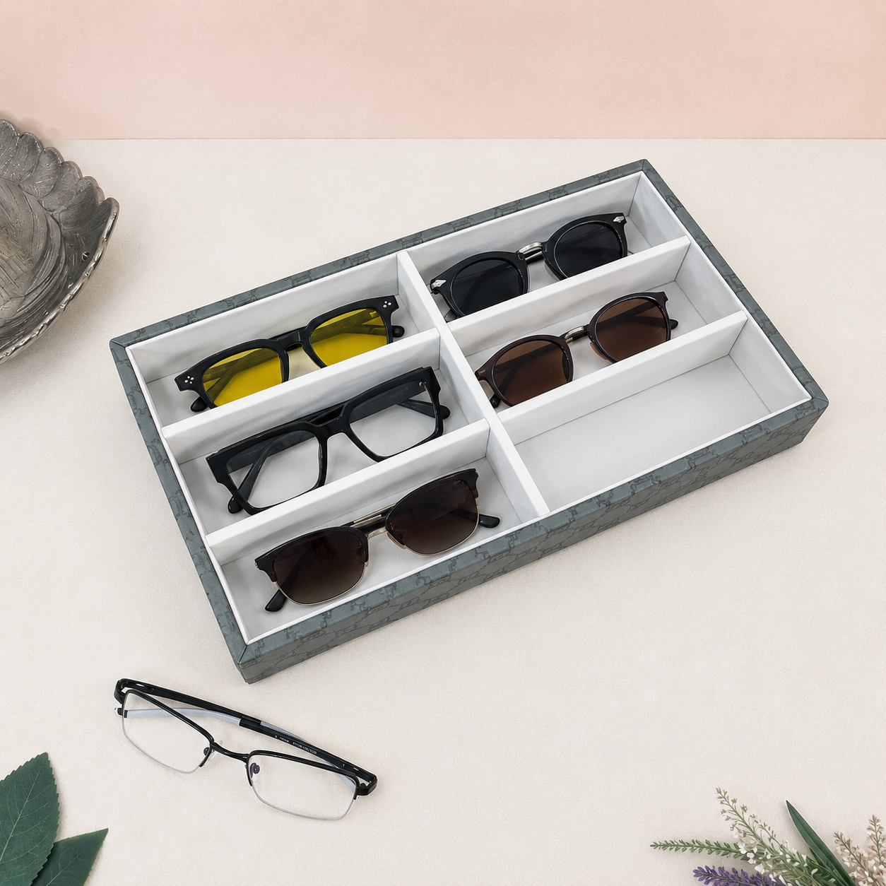 Designer 6 Slot Sunglass Organiser Tray