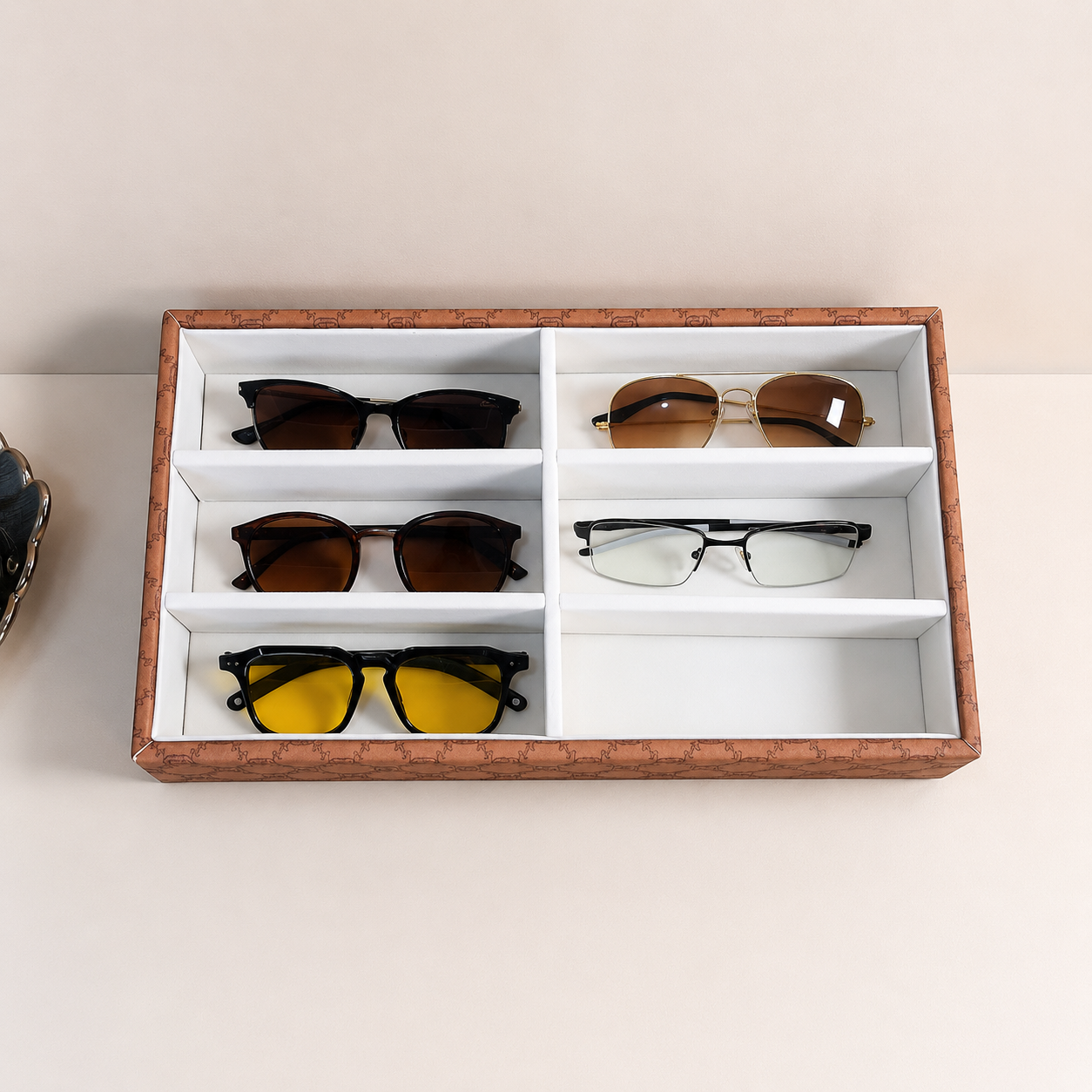 Designer 6 Slot Sunglass Organiser Tray