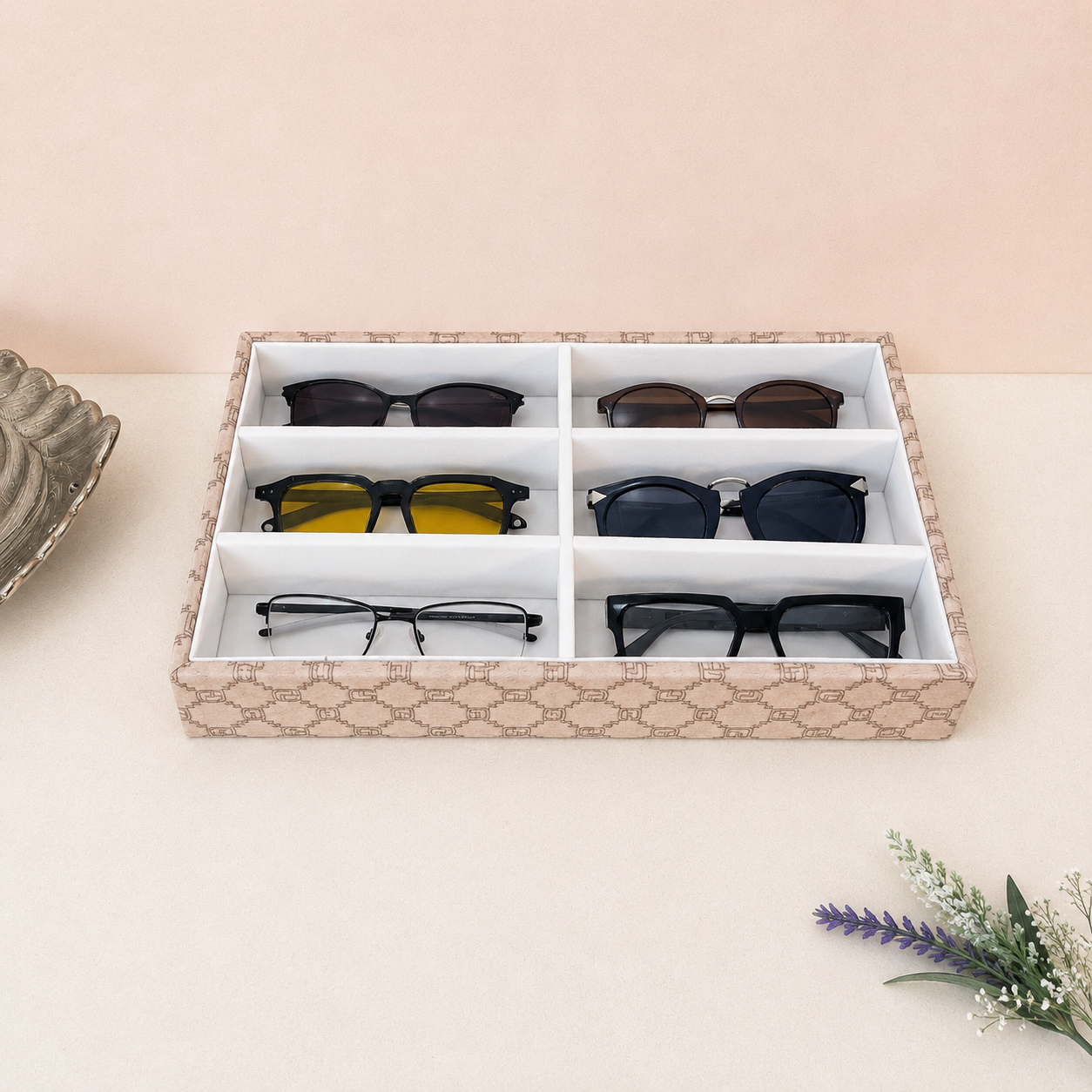 Designer 6 Slot Sunglass Organiser Tray