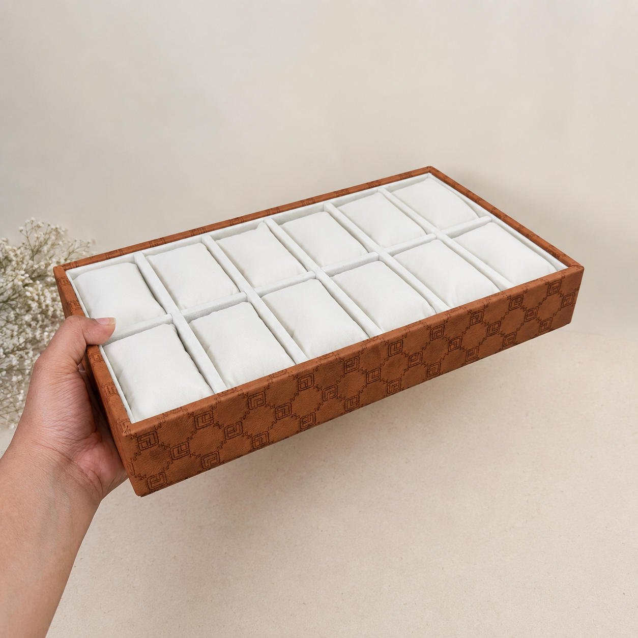 Designer 12-Slot Watch Tray