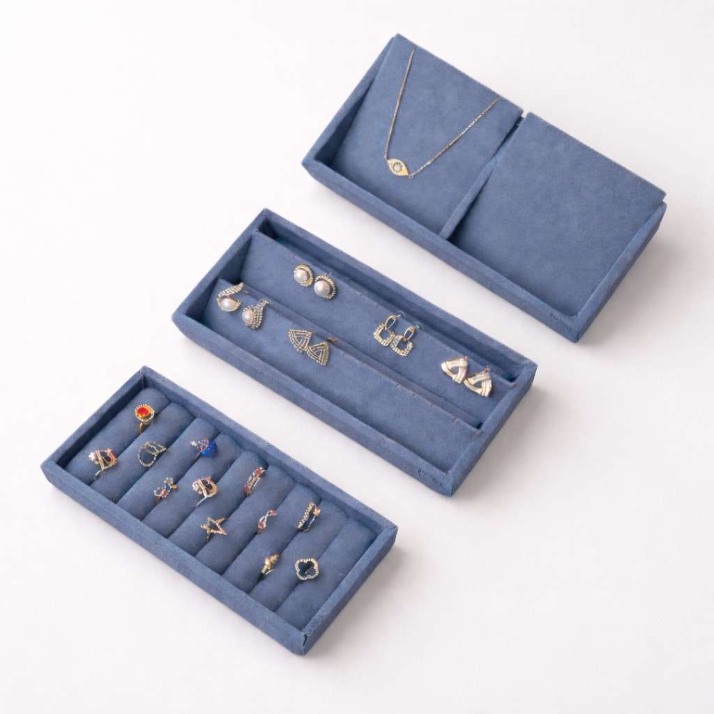 Mini Ring, 2 Necklace & Earring Tray – Compact Jewellery Organiser