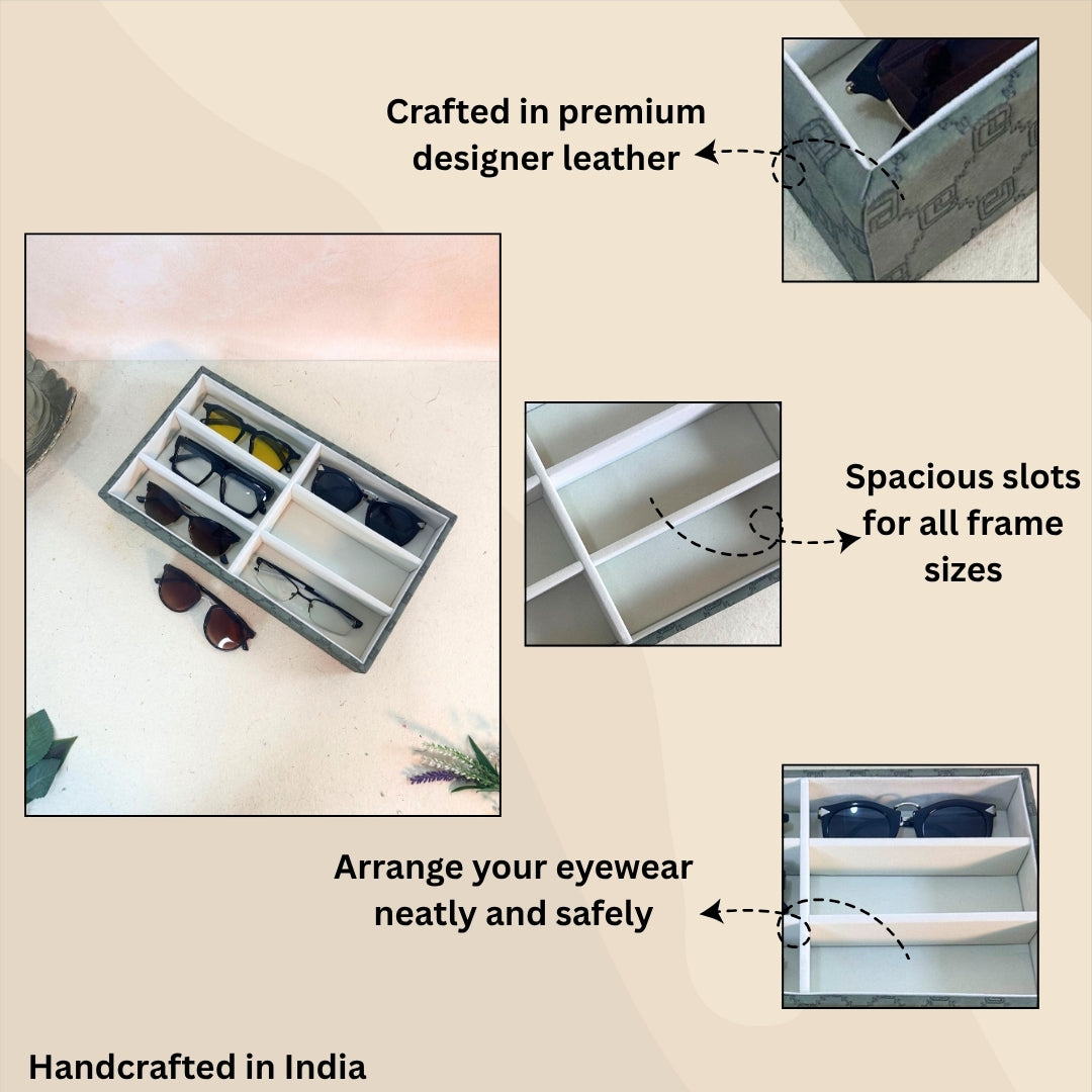 Designer 6 Slot Sunglass Organiser Tray