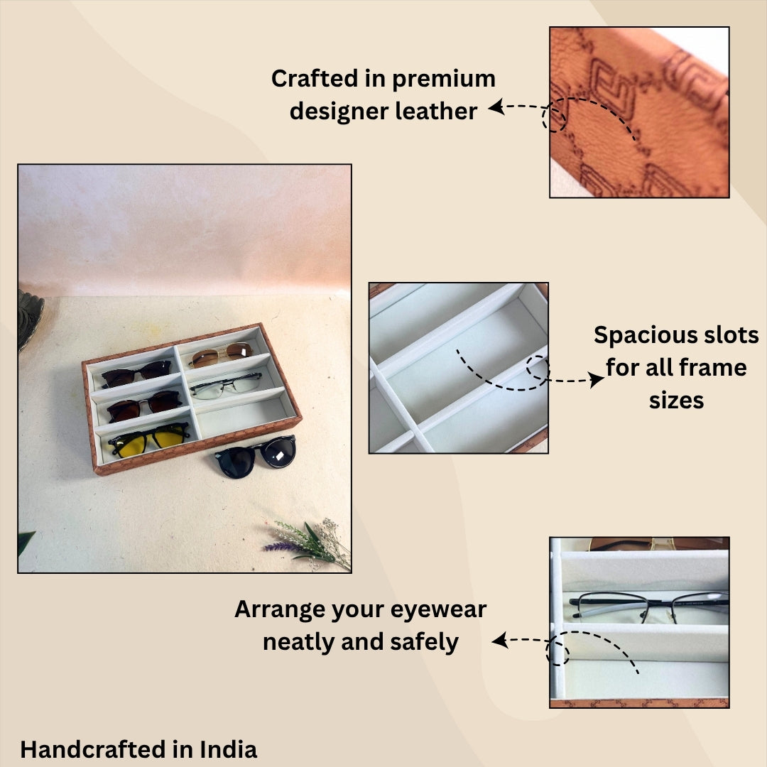 Designer 6 Slot Sunglass Organiser Tray