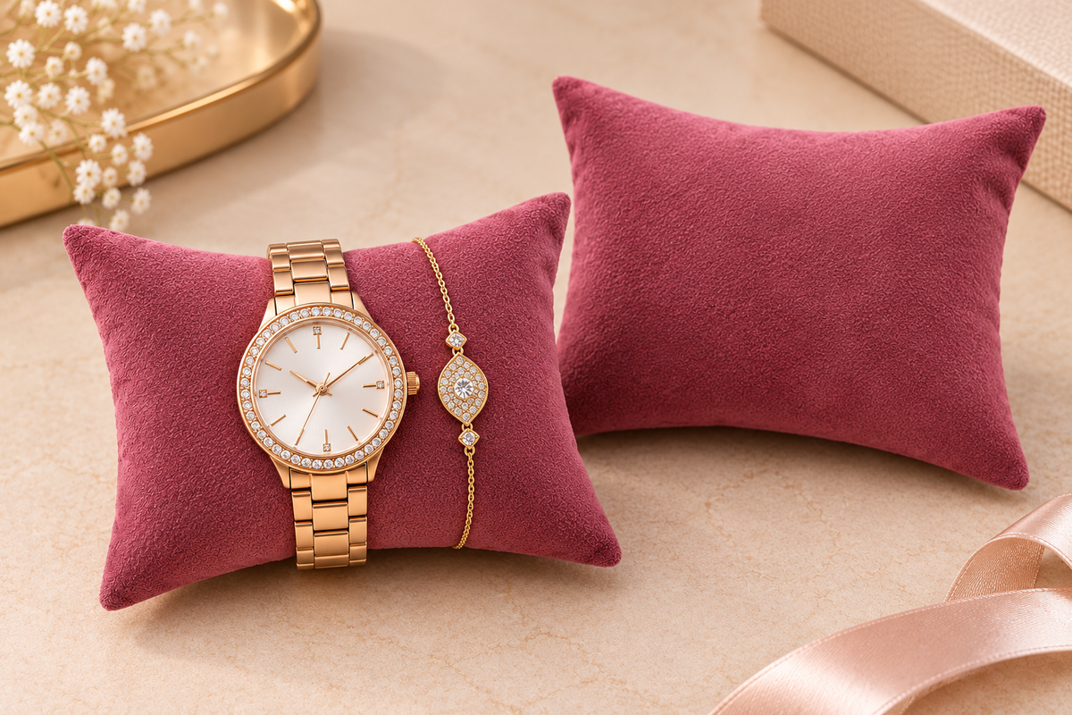 Velvet Watch Display Pillow