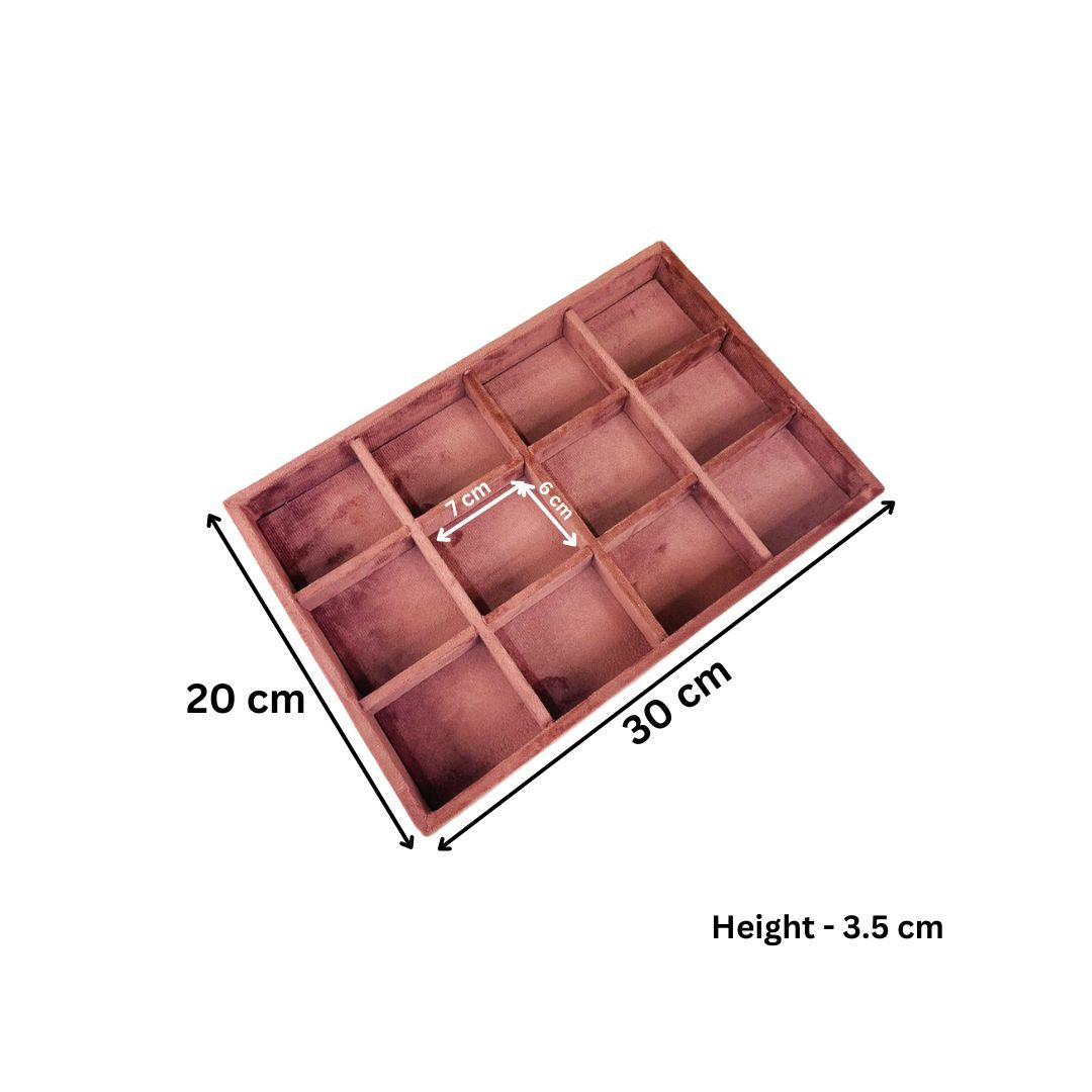 Luxury 12 Grid Jewellery Tray
