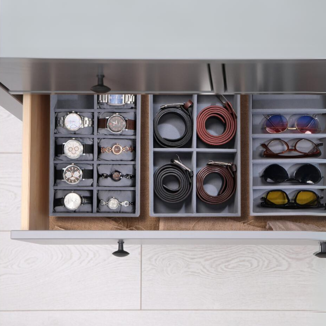Combo of Watch, Sunglass & Belt Organizer Trays