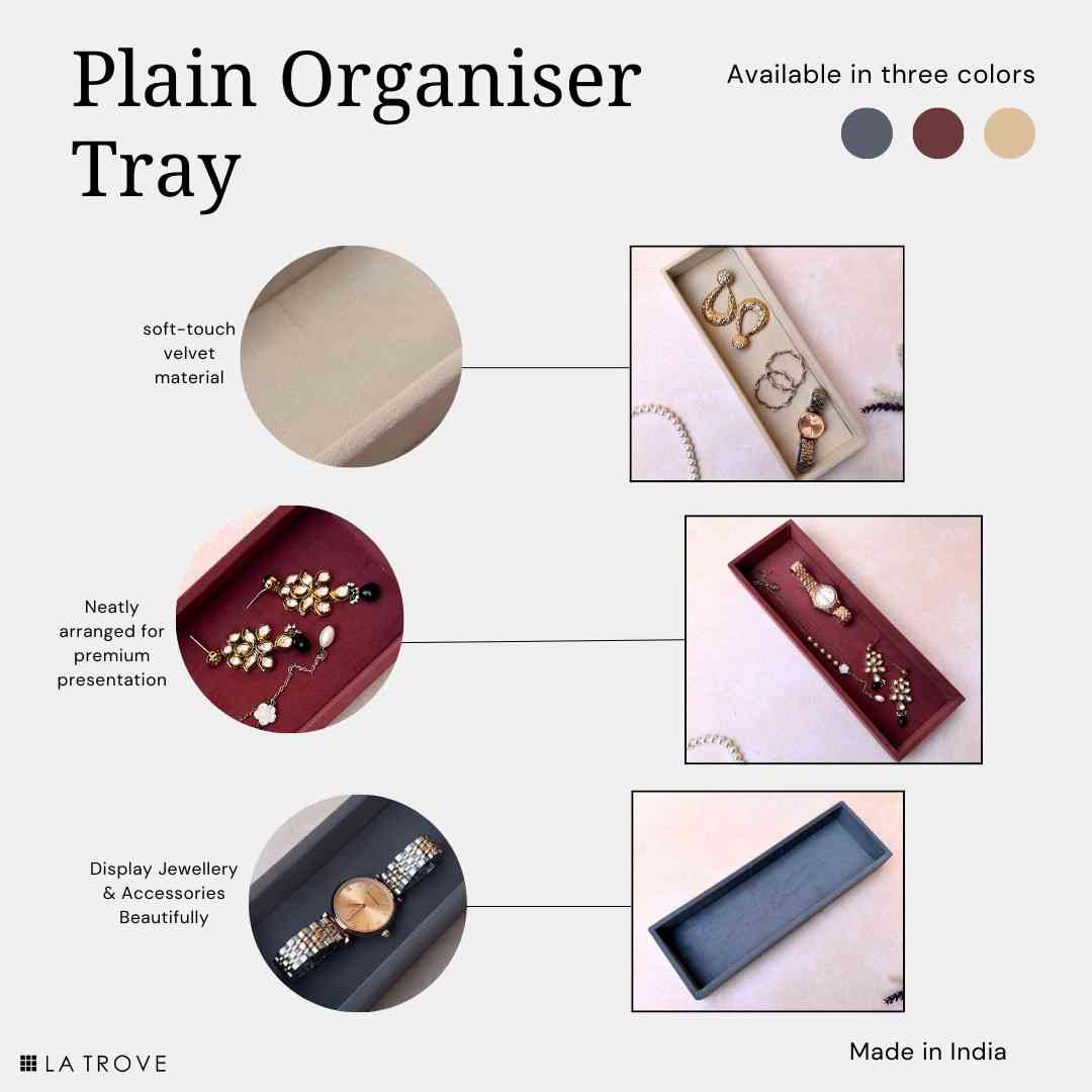 Plain Jewellery Tray Organiser (Sleek)