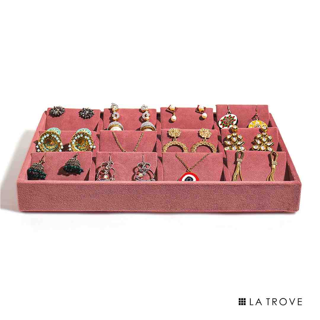 Luxury Velvet Earrings Jewellery Tray