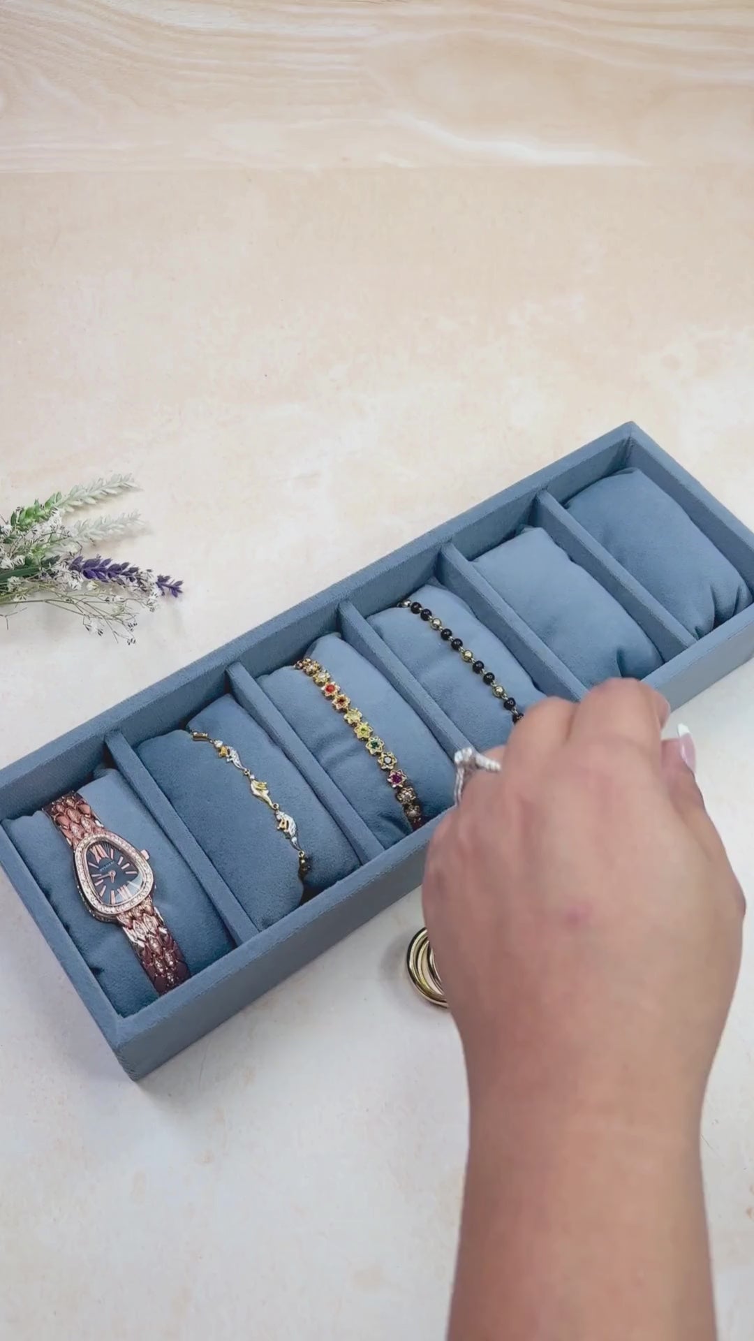 6 Slot Watch & Bracelet Tray (Sleek)