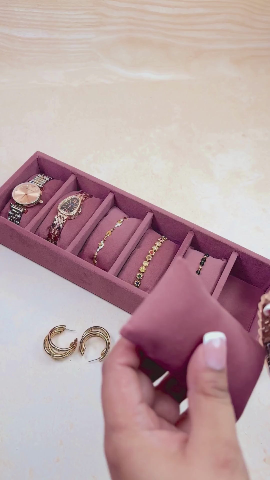 6 Slot Watch & Bracelet Tray (Sleek)